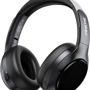 Hybrid Active Noise Cancelling Headphones, Bluetooth 6.0 Over Ear Headphones, 120H Battery Fast Charging, Hi-Res Audio, Transparency Mode, Deep Bass, Memory Foam Comfort Fit for Travel Office Home